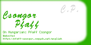 csongor pfaff business card